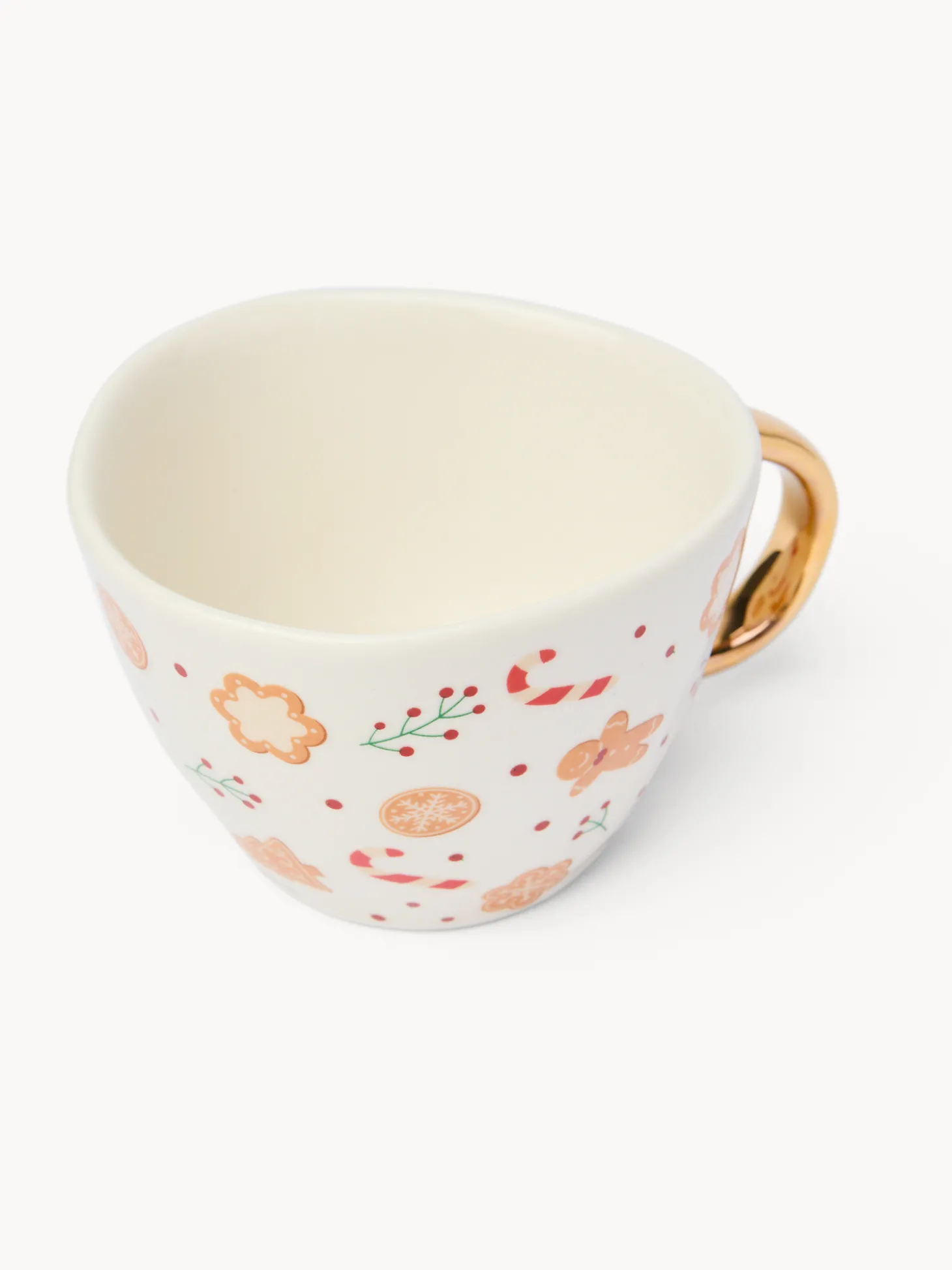 Tazza colazione in stoneware motivo gingerbread