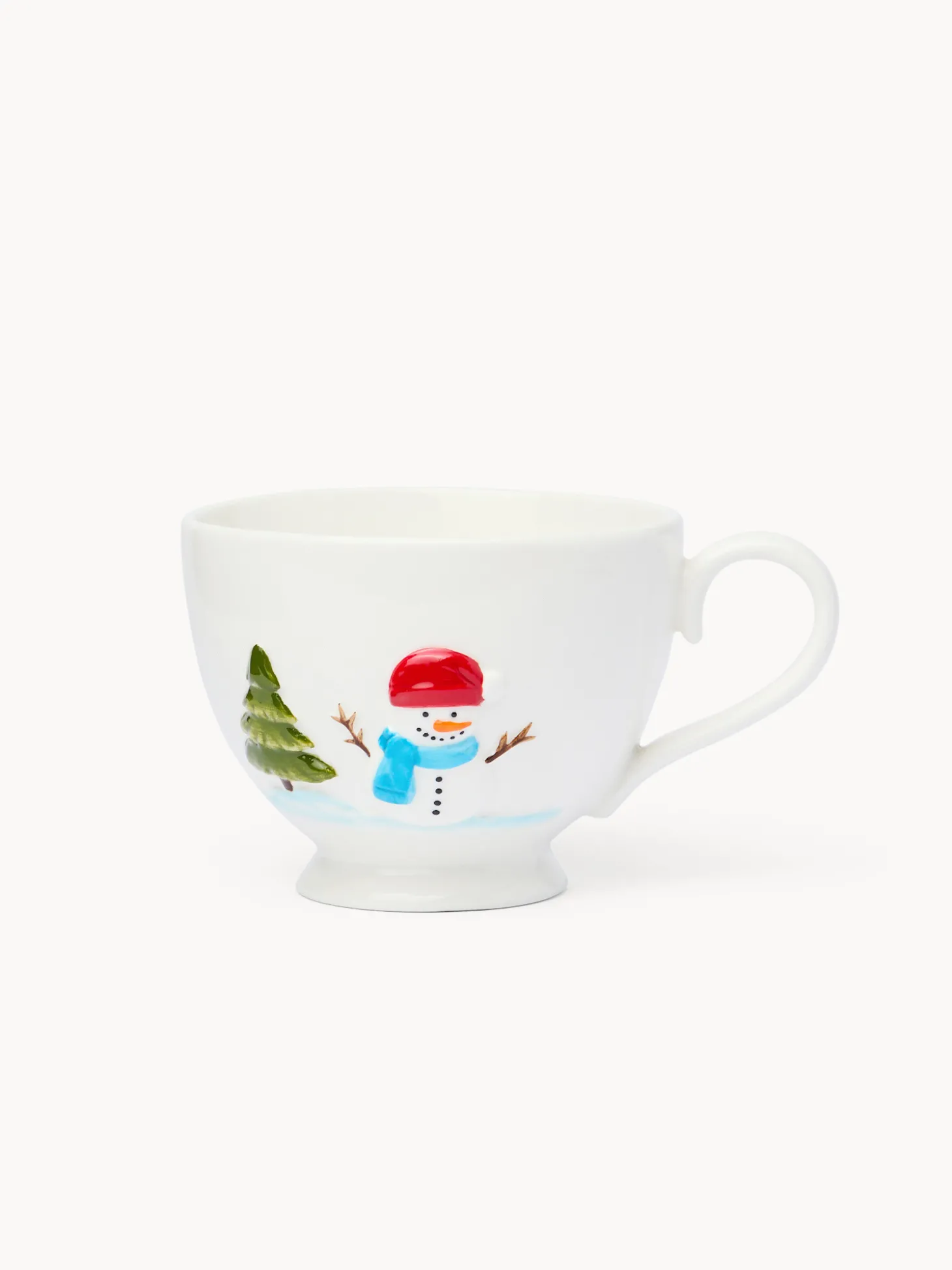 Tazza da colazione in ceramica motivo pupazzo di neve