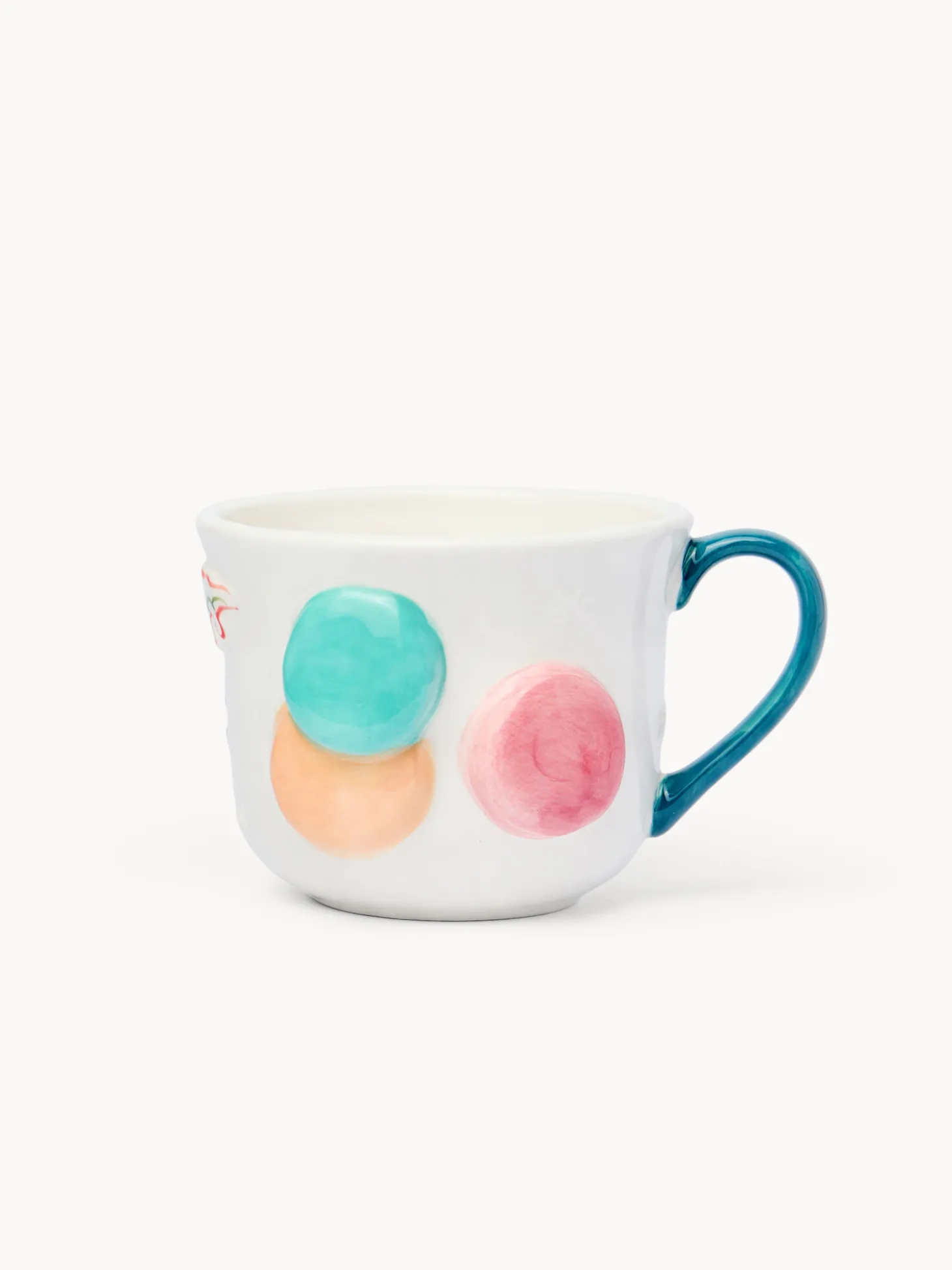 Tazza da colazione in ceramica motivo macarons