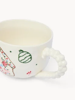 Tazza da colazione in porcellana motivo villaggio di Natale