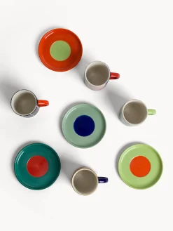 Tazze caffè in ceramica motivi astratti