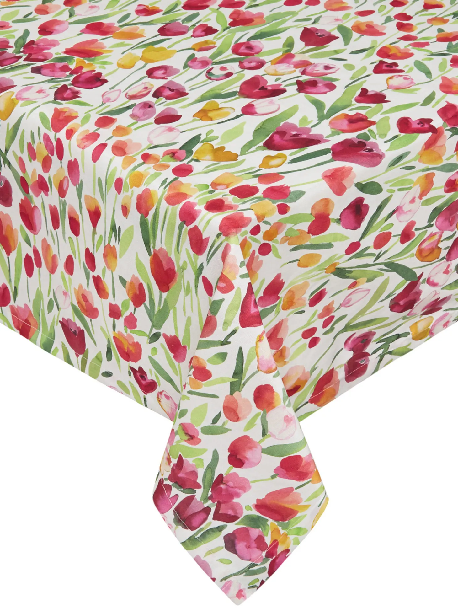 Tovaglia panama di cotone stampa tulipani