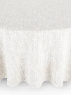 Tovaglia rotonda puro cotone fiammato tinta unita