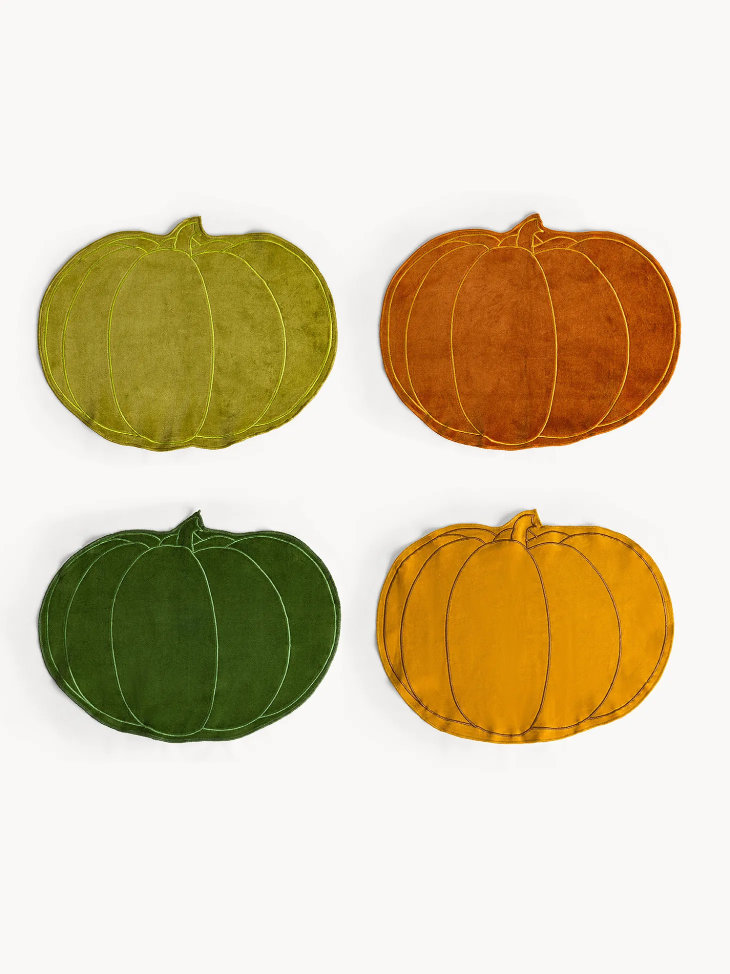 Tovaglietta velluto a forma di zucca