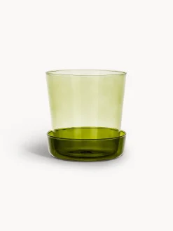 Vaso con piattino in vetro borosilicato
