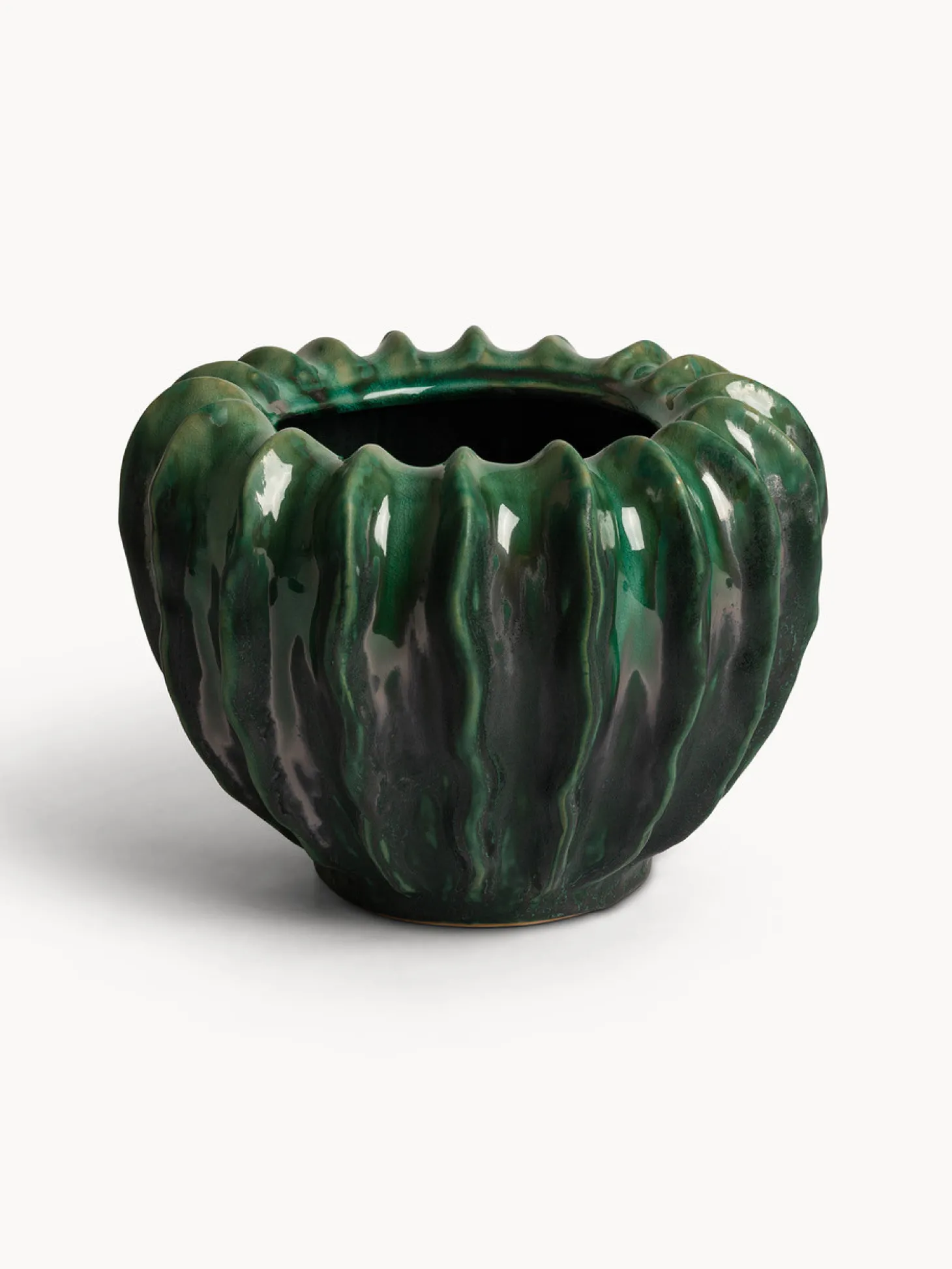 Vaso in ceramica smaltato