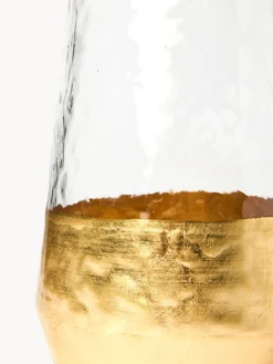 Vaso in vetro con fondo dorato