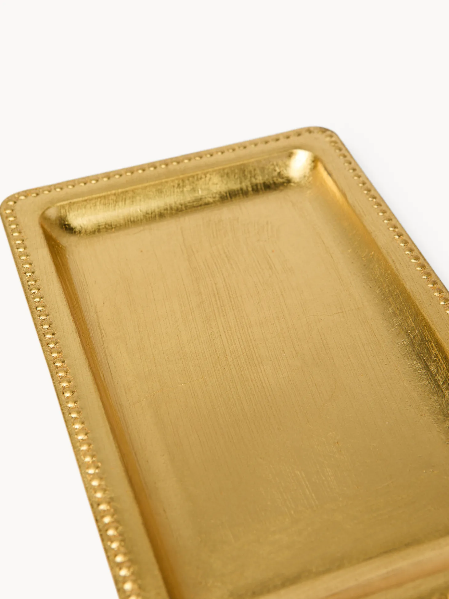 Vassoio rettangolare finitura oro