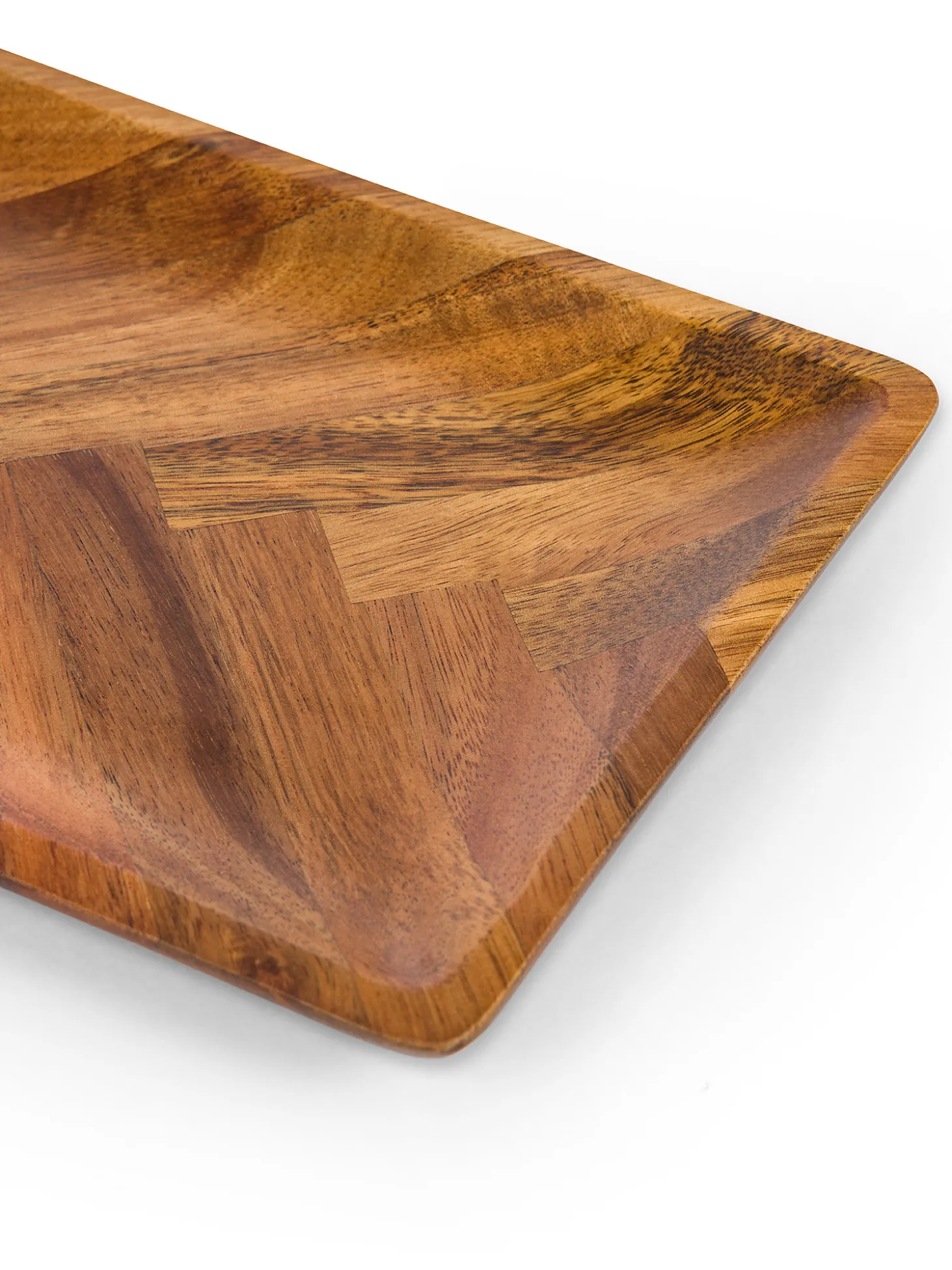 Vassoio rettangolare in legno di acacia
