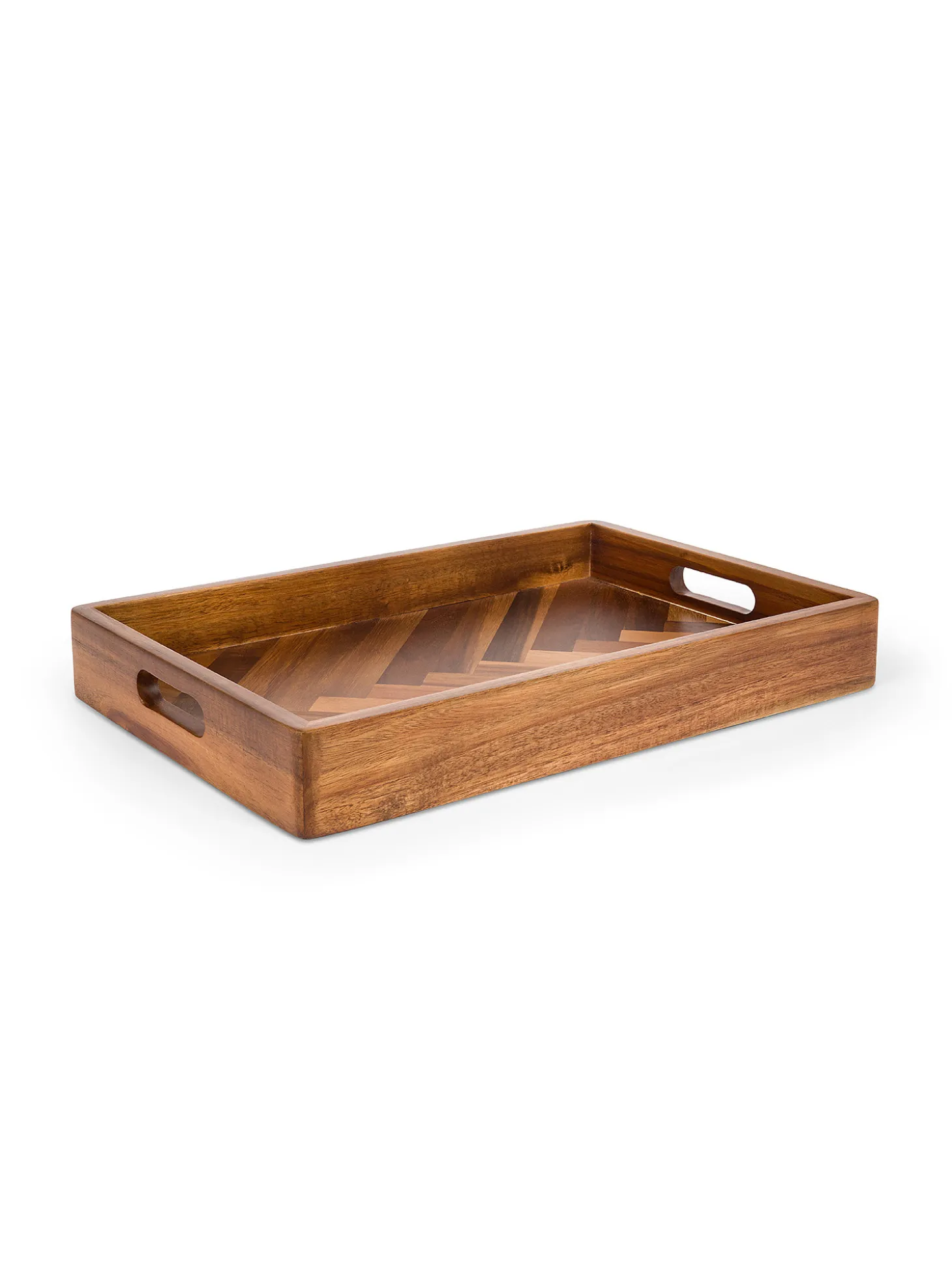 Vassoio rettangolare in legno di acacia