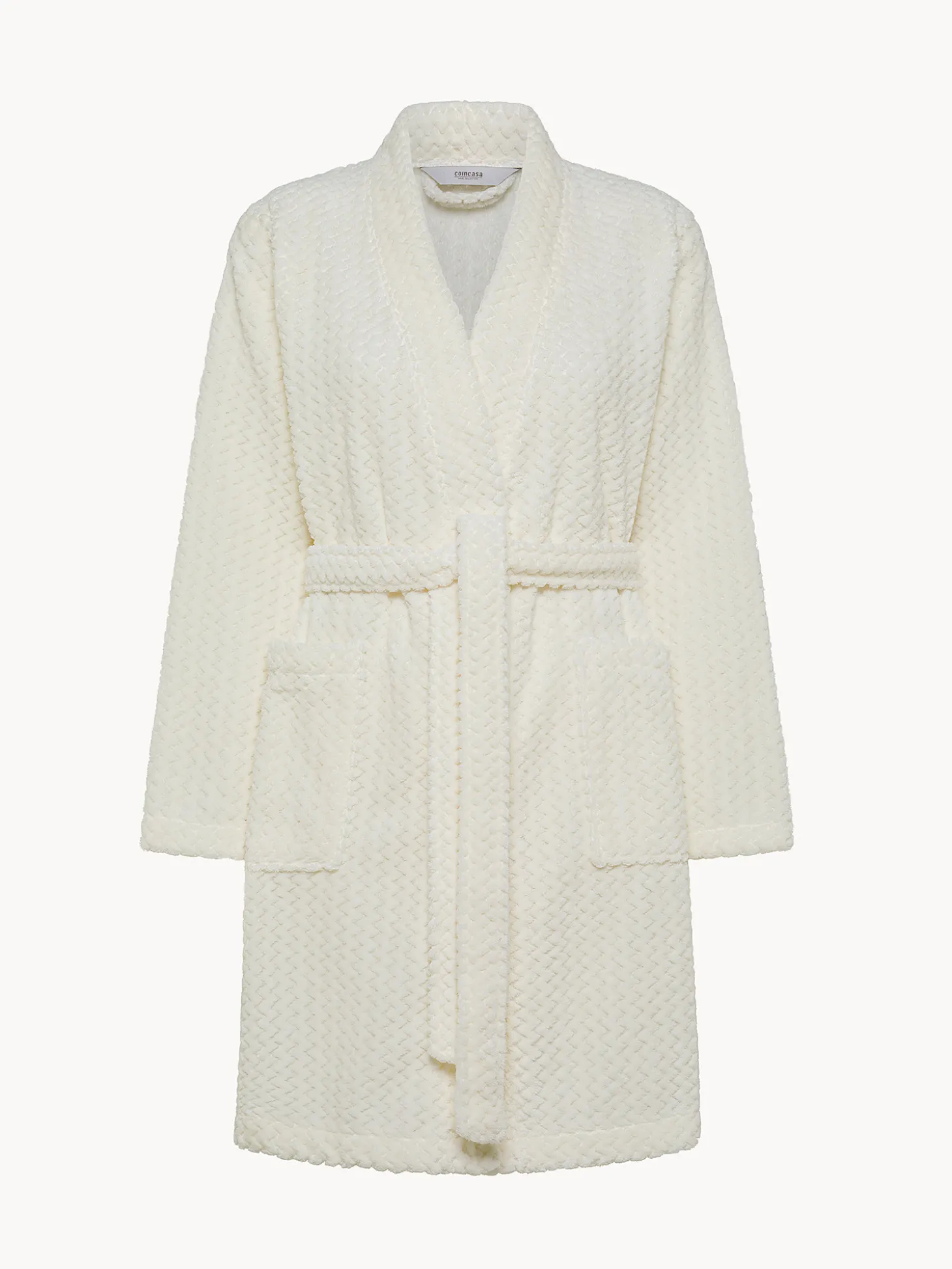 Vestaglia pile con scollo kimono